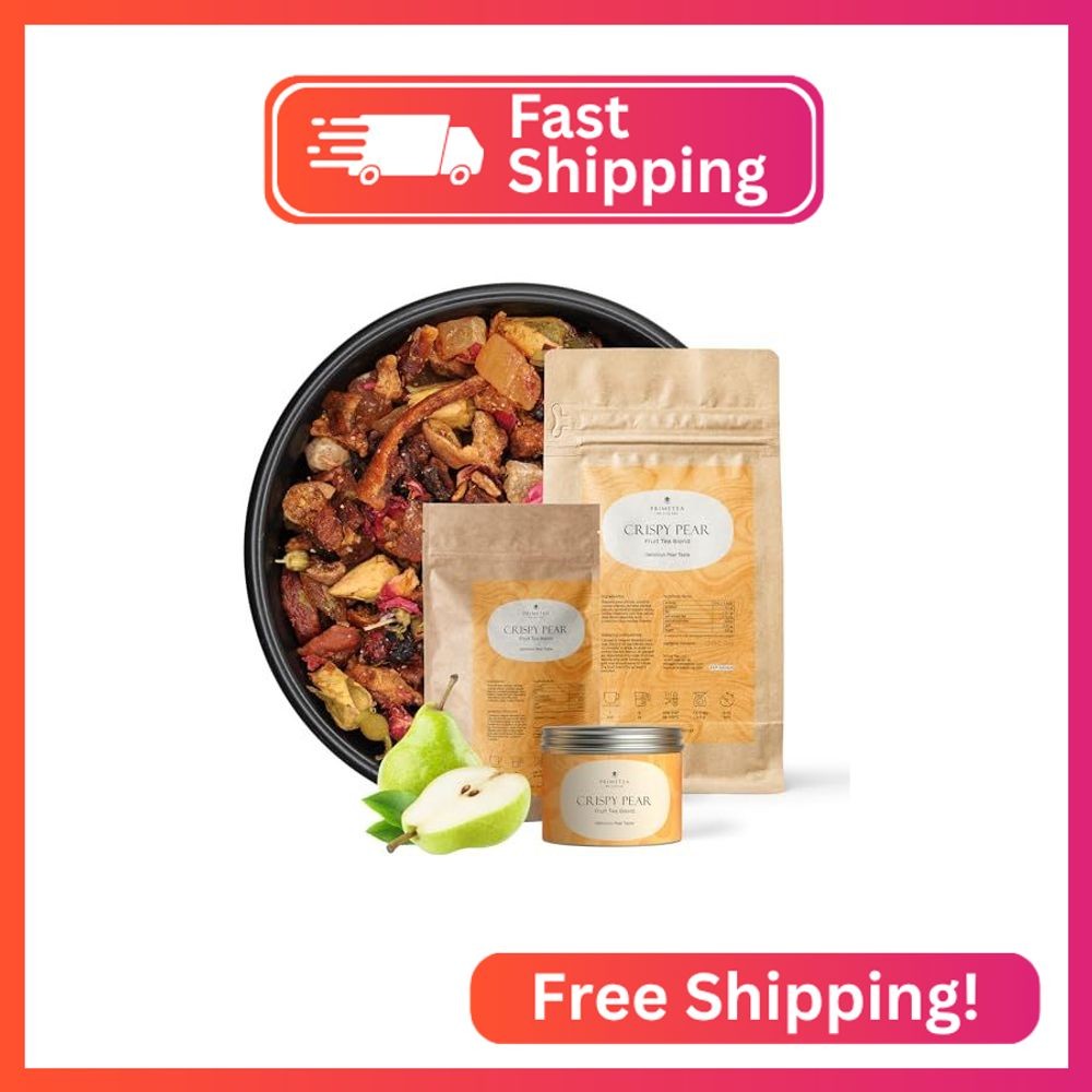 Prime Tea Crispy Pear – Exquisite Fruit Tisane, Premium Organic Loose Leaf, Deli