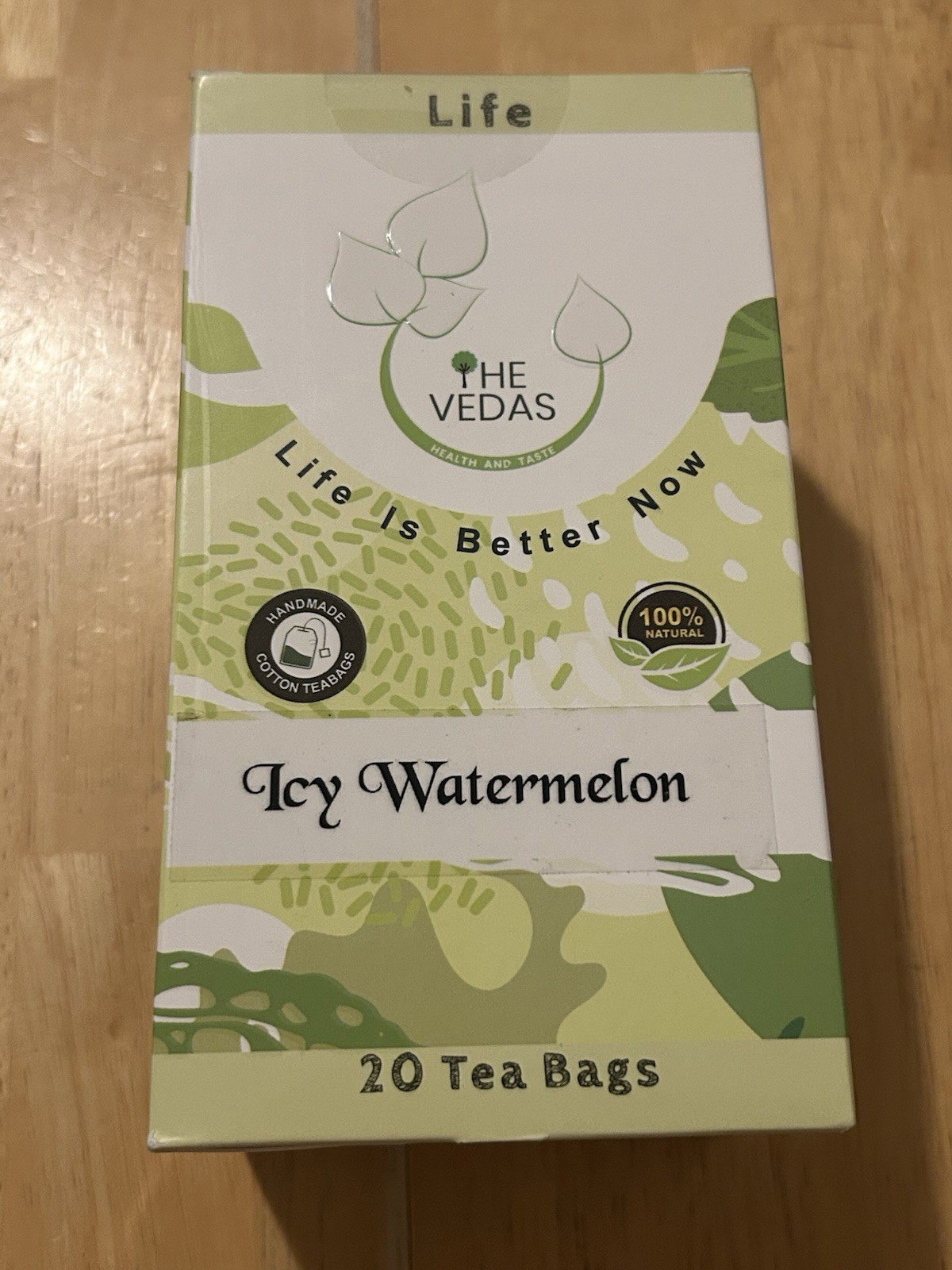 The Vedas Icy watermelon Tea Bags Box Of 20 Caffeine Free New