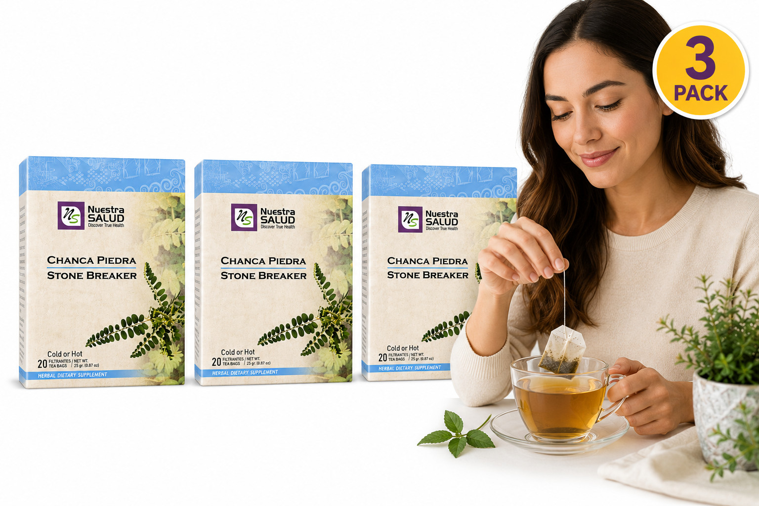 Chanca Piedra Tea Stonebreaker Herbal Tea Value Pack (60 tea bags)