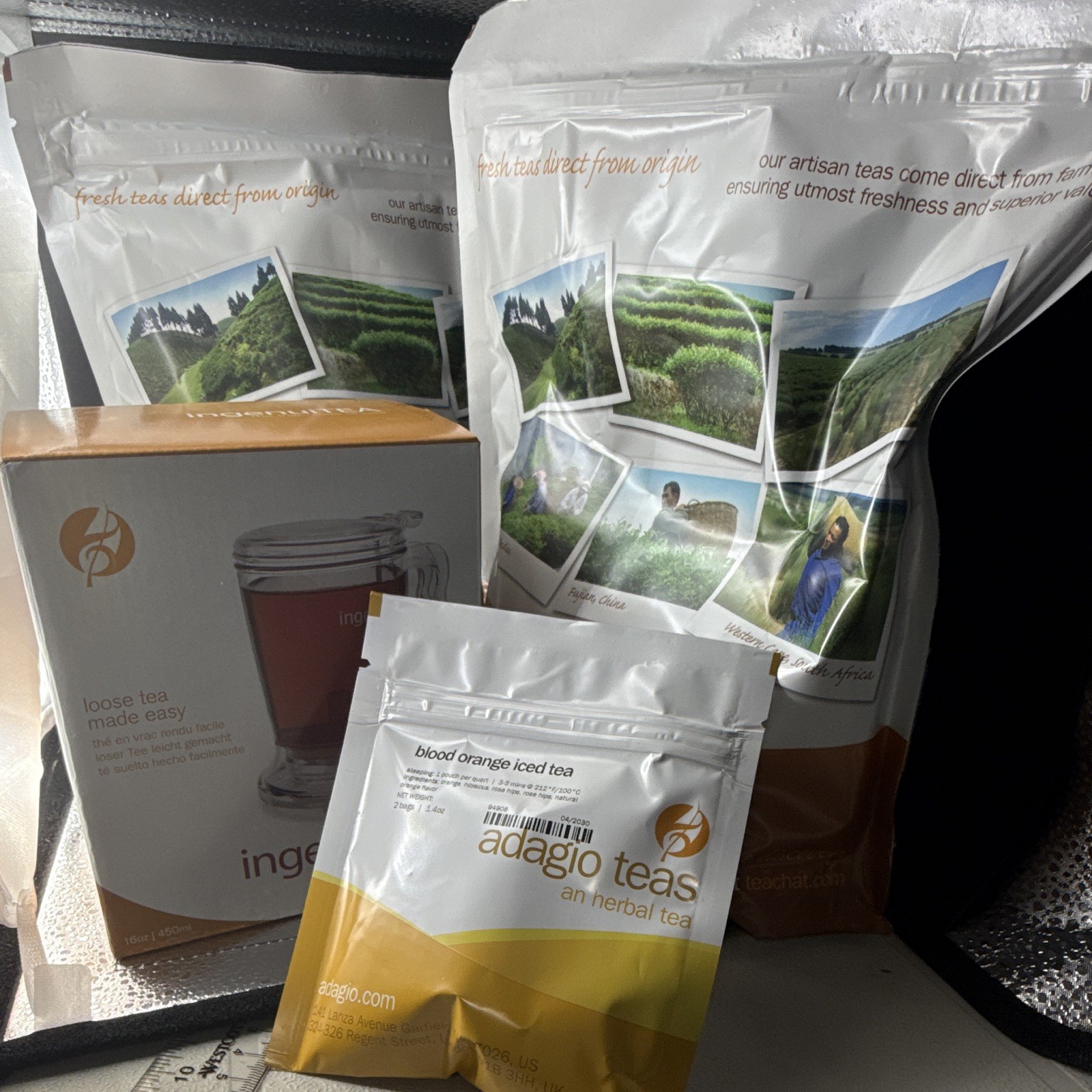 Adagio Teas Blood Orange & Jasmine Chun Hao Loose Leaf Tea w/ IngenuiTEA Infuser
