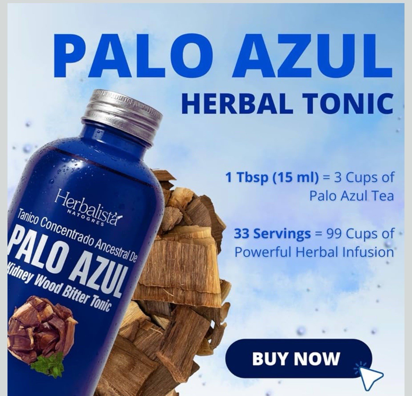 500ML Concentrated Palo Azul Tonic (Kidney Wood) 16.9