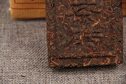 Pu Er Gongting Ripe Puer Brick Tea Aged Cooked Pu-erh Tea 500g Bamboo Leaf Pack