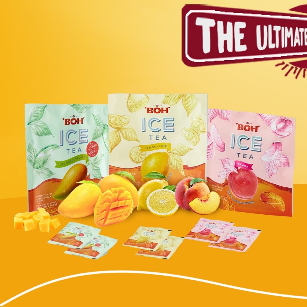 SAMPLE Pack of 9 BOH ICE INSTANT TEA MIX 3pcs X 3 Flavors Less Sugar 14.5g Each