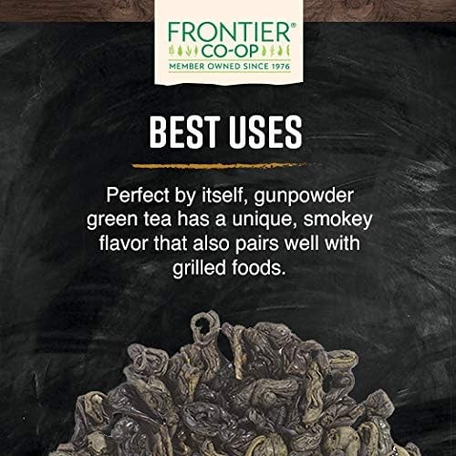 Frontier Co-op Organic Fair Trade Gunpowder Green Tea 1 Pound Bold Flavor