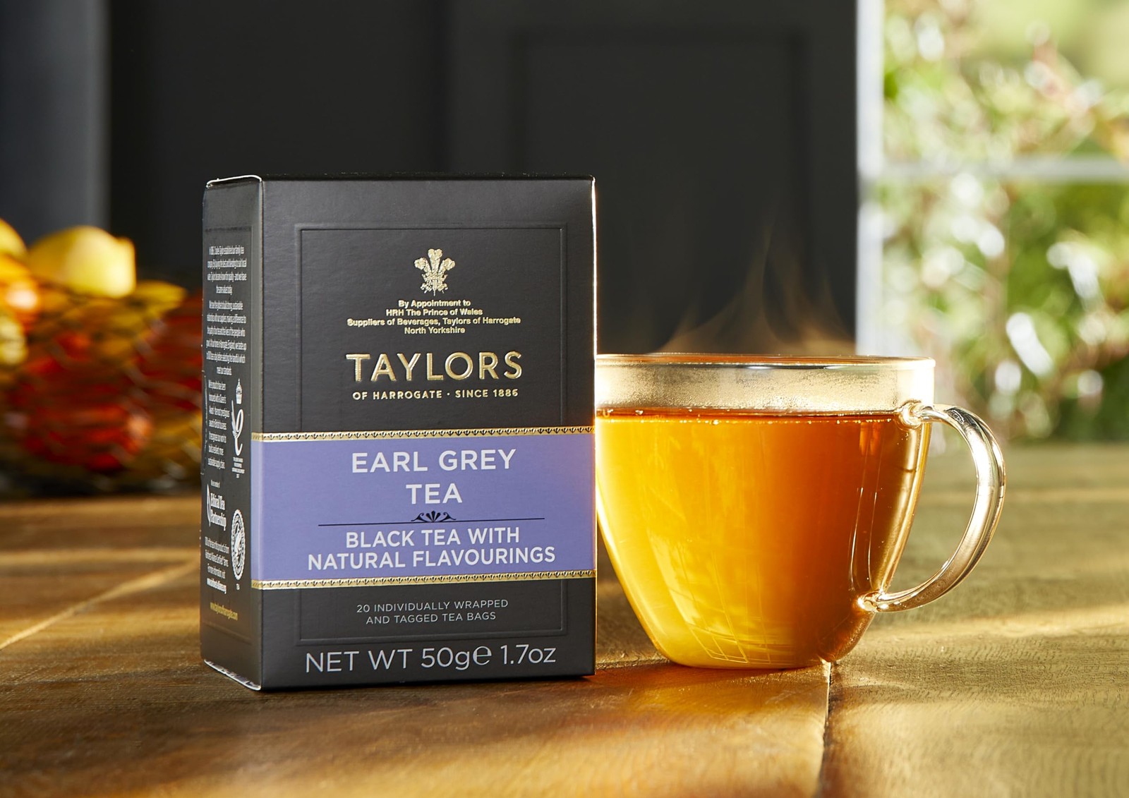 Taylors of Harrogate Earl Grey Black Tea 50 Bags Distinctive Flavor and Aroma