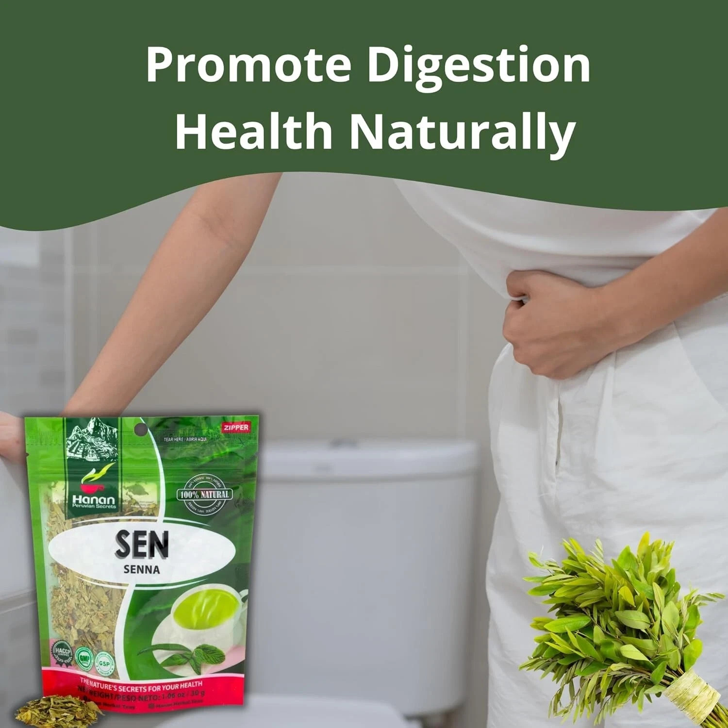 Senna Leaves Hojas de Sen – Loose Leaf Herbal Tea for Constipation Weight Loss