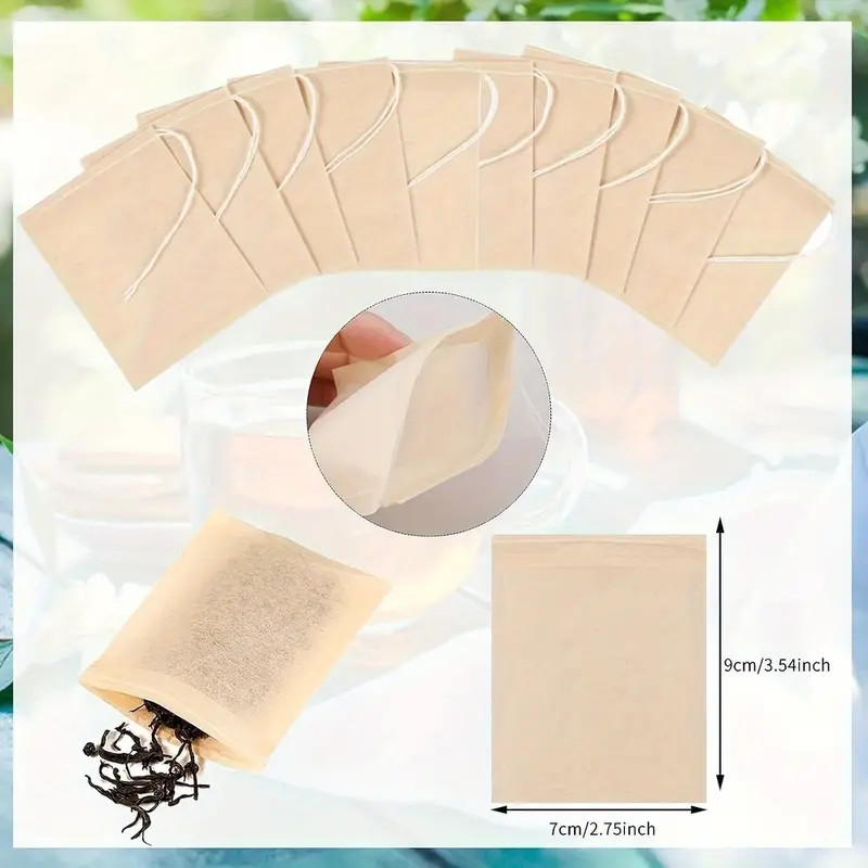 500 Pcs Unbleached Tea Bag Coffee Filter Food Grade Biodegradable Paper