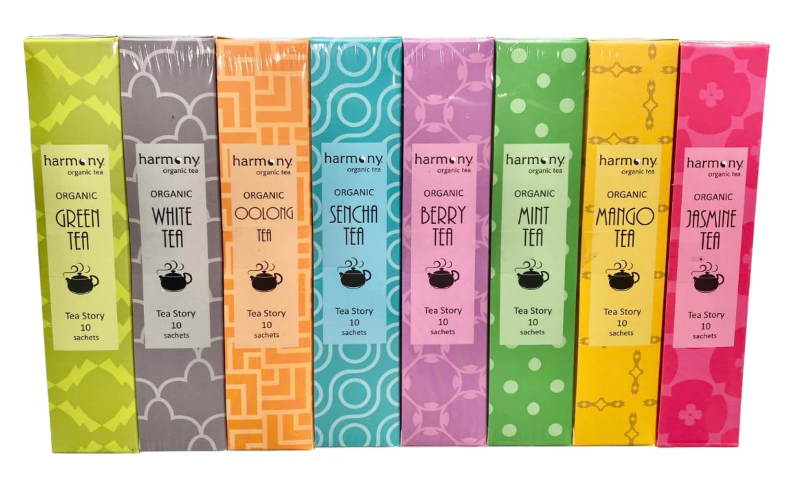 Harmony Organic Spring Tea Library, 80 Bags, 8 Blends, 5.64 oz – GIFT BOXED