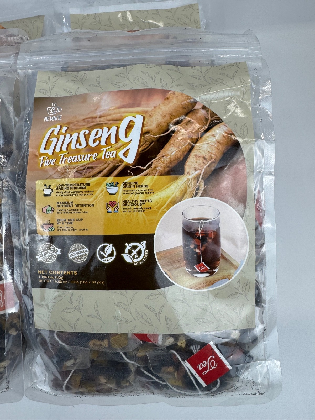 30Pcs Ginseng Five Treasures Kidney Tea Traditional Chinese Herbal Health Tea X6