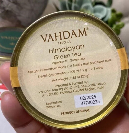2x Vahdam Himalayan Pure Green Tea Loose Leaf .88oz Sealed EXP 02/2025