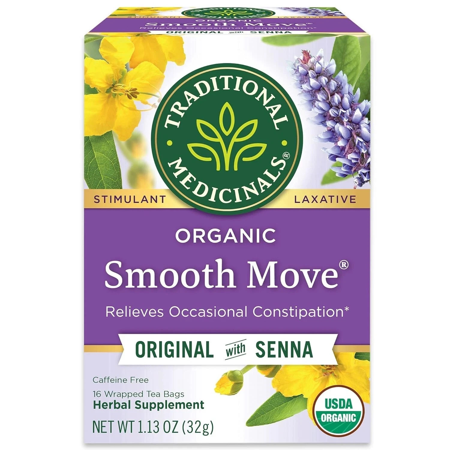 Traditional Medicinals Laxative Herbal Tea, Organic Smooth Move