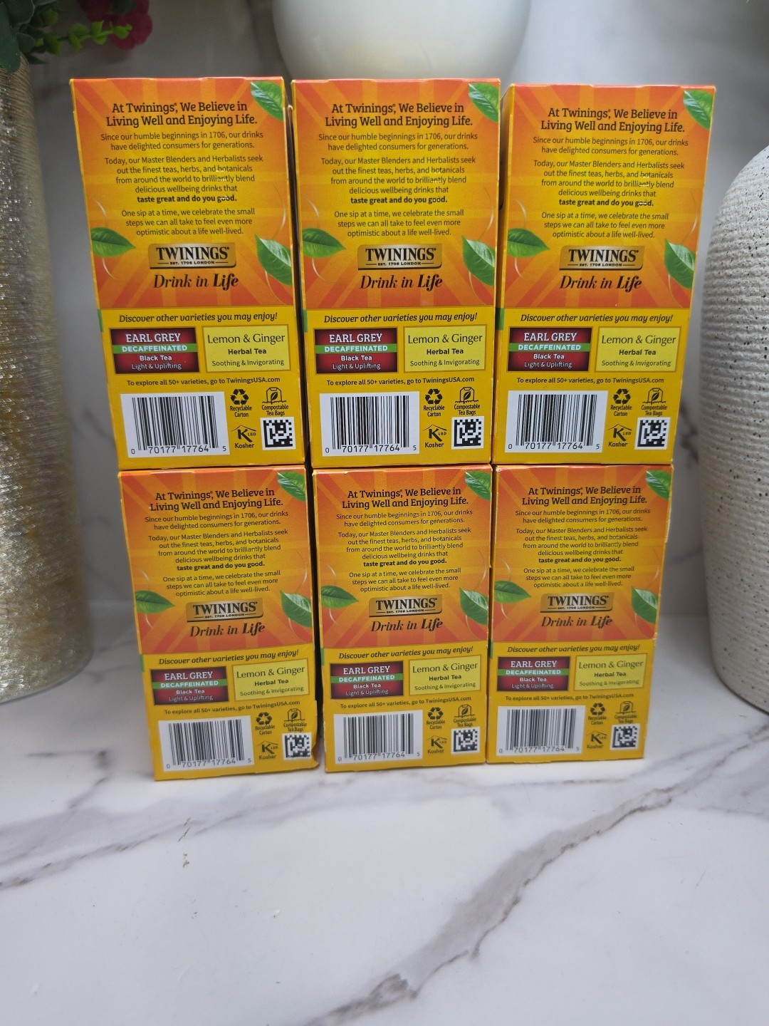 Black Tea Decaffeinated Lady Grey 20 Bags (Case of 6).. Exp 01/2028