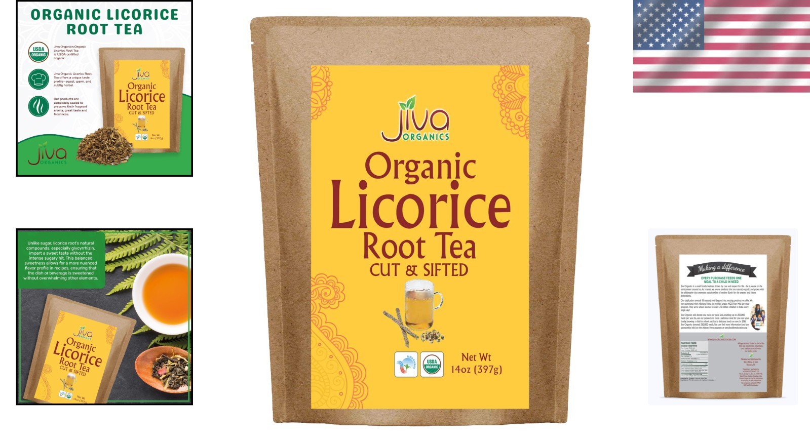 Organic Licorice Root Cut & Sifted Tea – 14 Oz for Natural Wellness