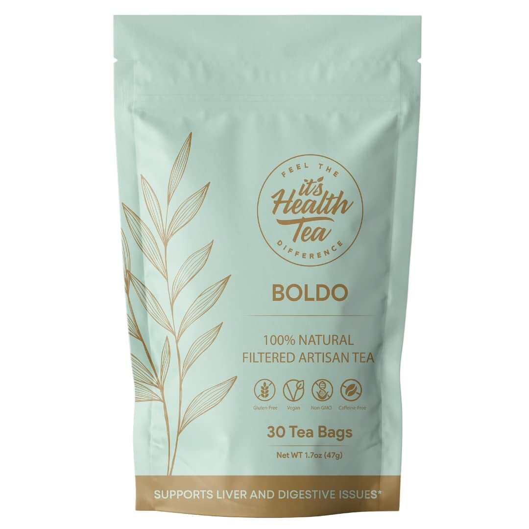 Premium Boldo Tea (30 Tea Bags) Supports Liver & Kidney Health 100% Natural