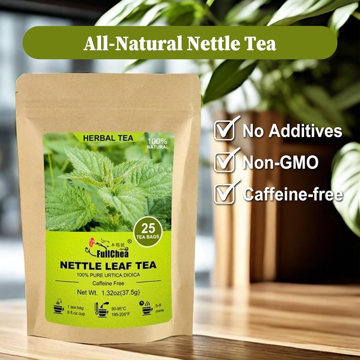 Nettle Leaf Tea Bags 25 Count – Boost Eye Health & Bone Strength