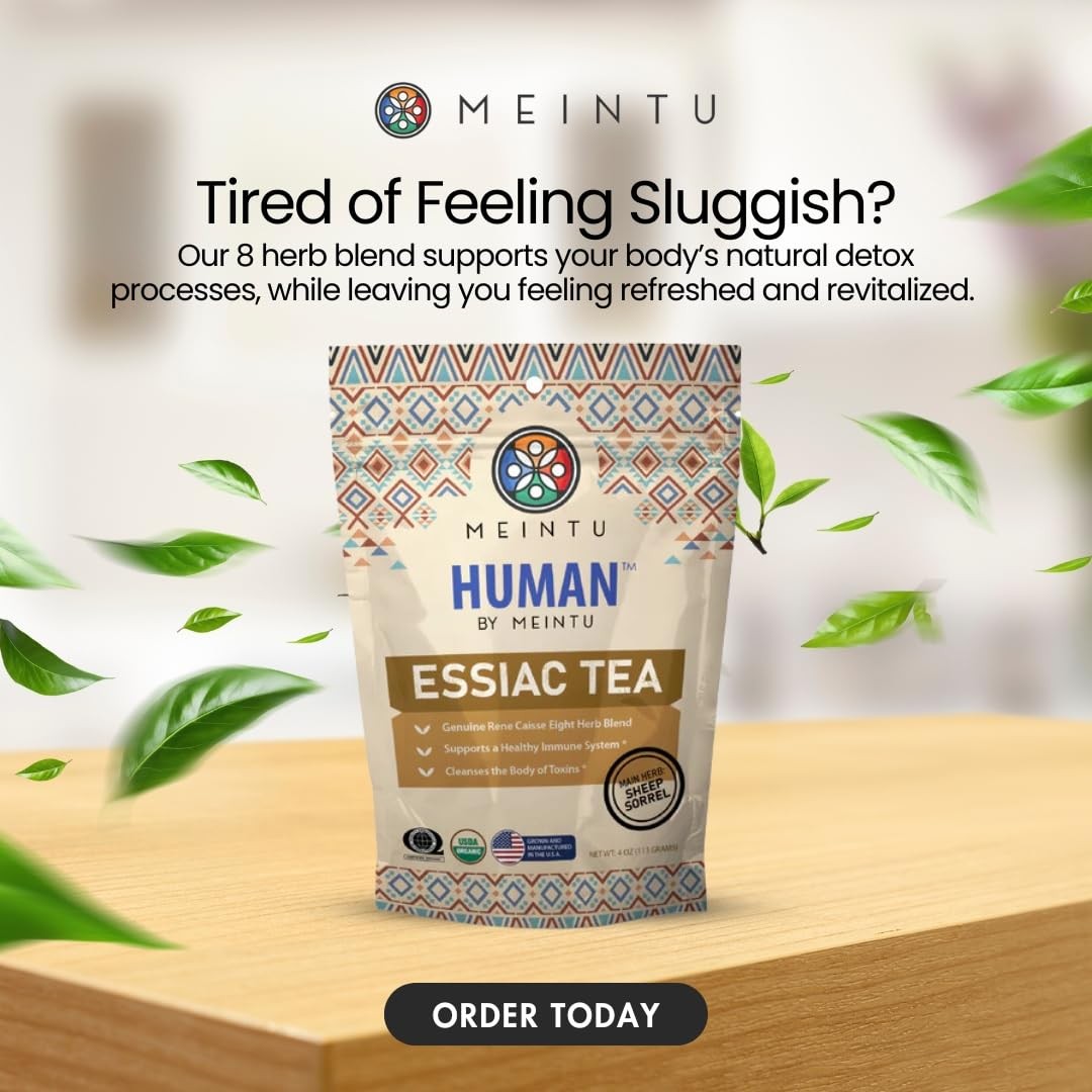MEINTU Organic Essiac Tea 8 Herb Powder Formula Sheep Sorrel with 20% Root – …