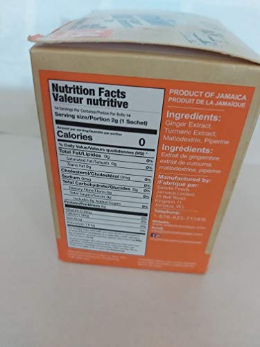 Jamaica Mountain Peak Ginger Turmeric Tea (Pack of 14 Sachets)
