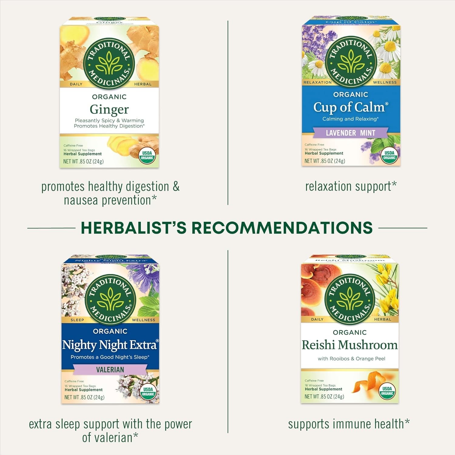 Calming Organic Lemon Balm Tea – 16 Bags for Easy Digestion & Stress Relief