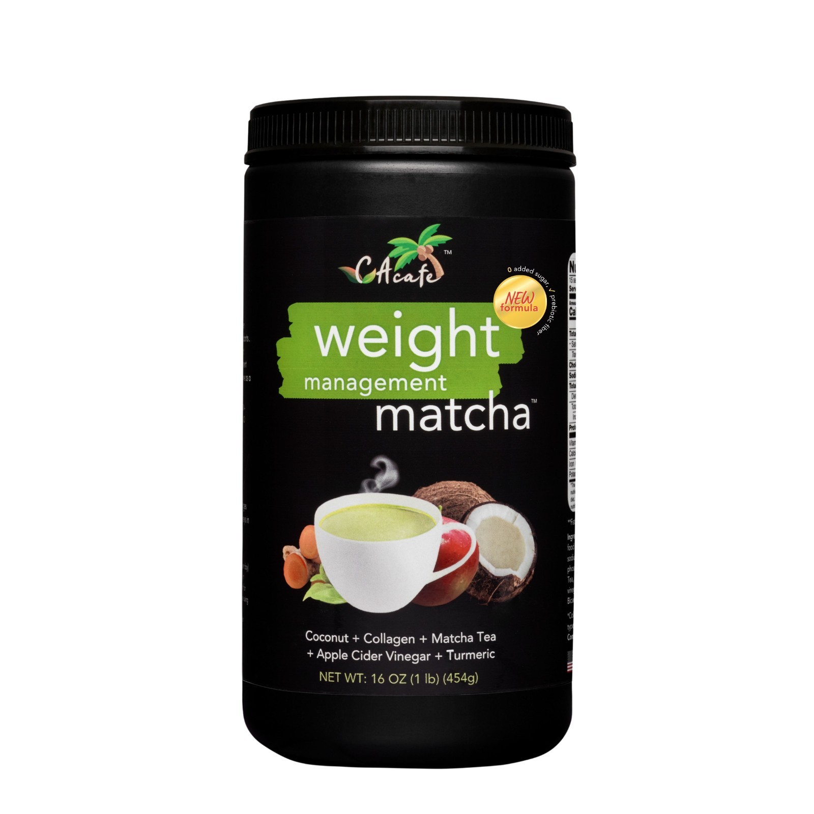 CAcafe Weight Management Matcha No Sugar(Updated Formula)16OZ