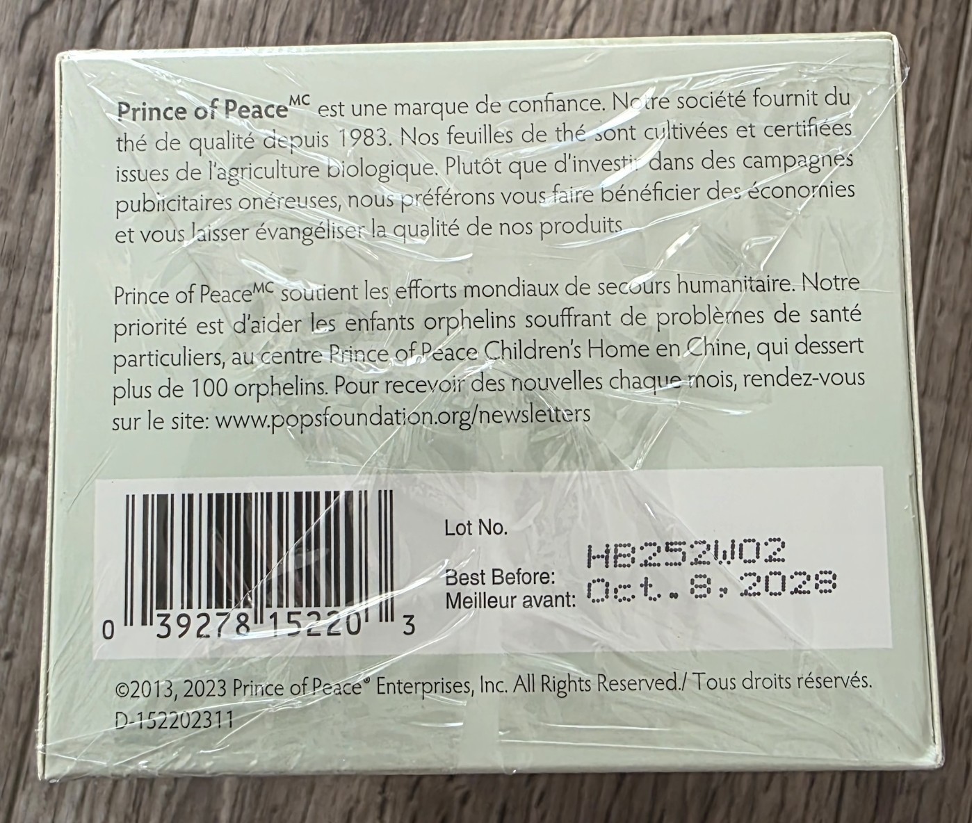 Prince of Peace Organic Oolong Tea 20 Bags Pack of 12 Bulk Case Total 240 Packet