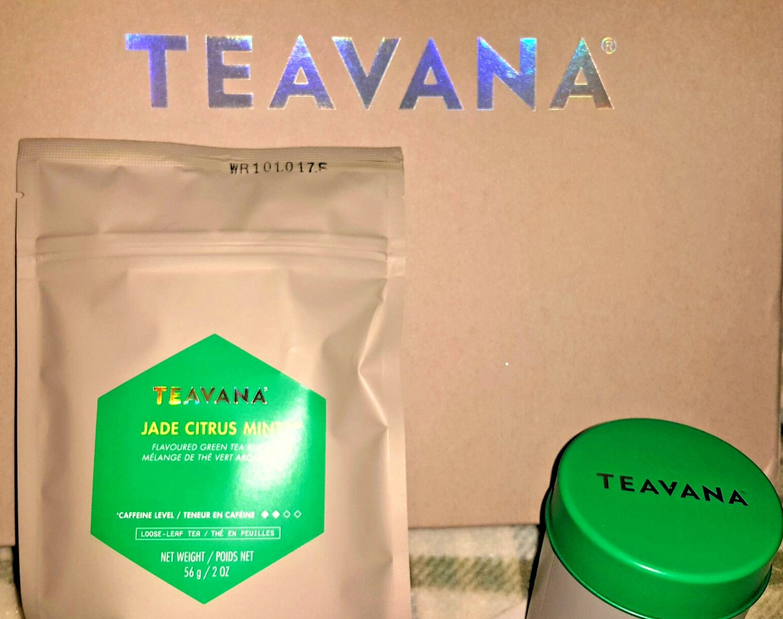 🍊 NEW TEAVANA 2 OZ FACTORY SEALED JADE CITRUS MINT 🍊🍃 LOOSE LEAF TEA & TIN 💚
