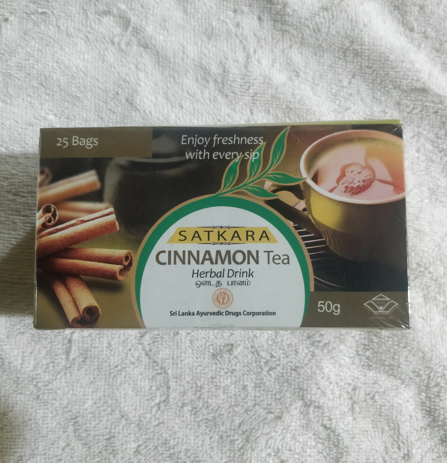 Ceylon Herbal Cinnamon Tea 25 Bags Healthy Fat Burn Slimming Free Standard Ship