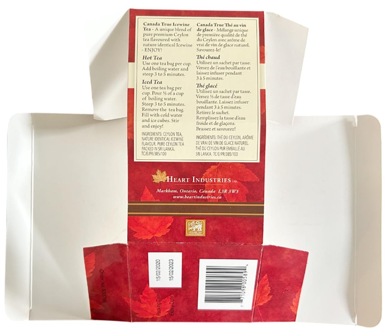 Canada True Icewine Tea, 25 Tea Bags, 50g (1.75oz) – FREE SHIPPING