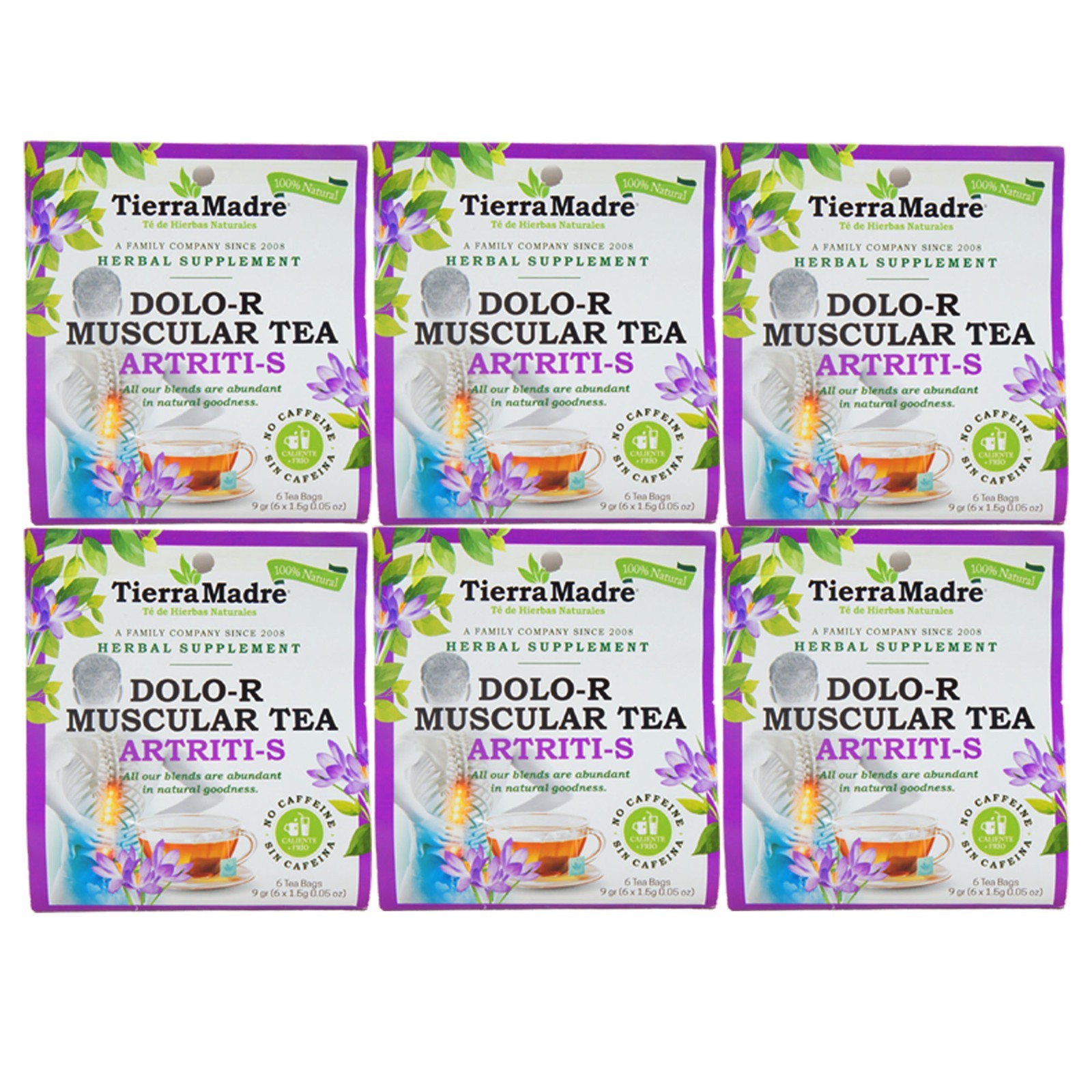 Tierra Madre Dolo-R Muscular Tea for Arthritis Relief – Herbal Pain Support 6 PK