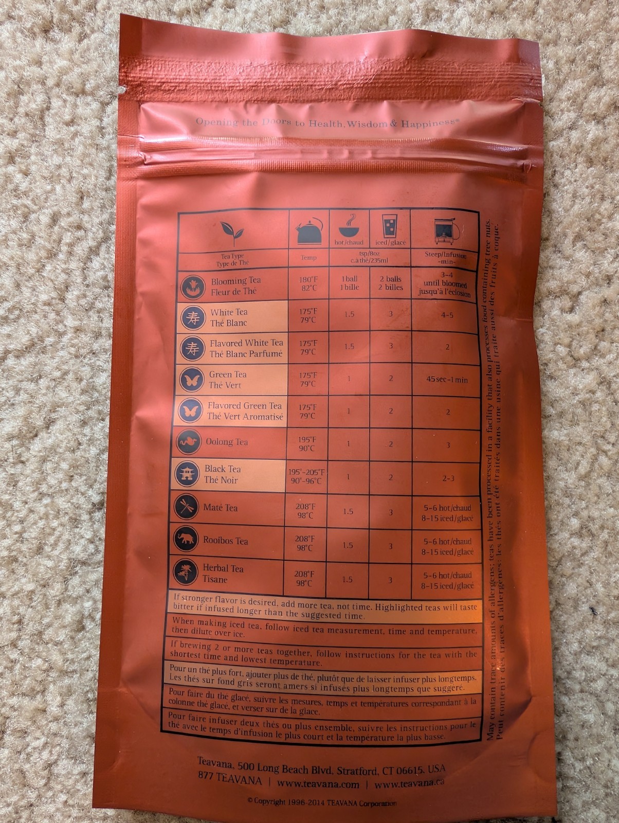 Teavana Cocoa Praline Tart – Flavored Rooibos- 2oz 56g SEALED