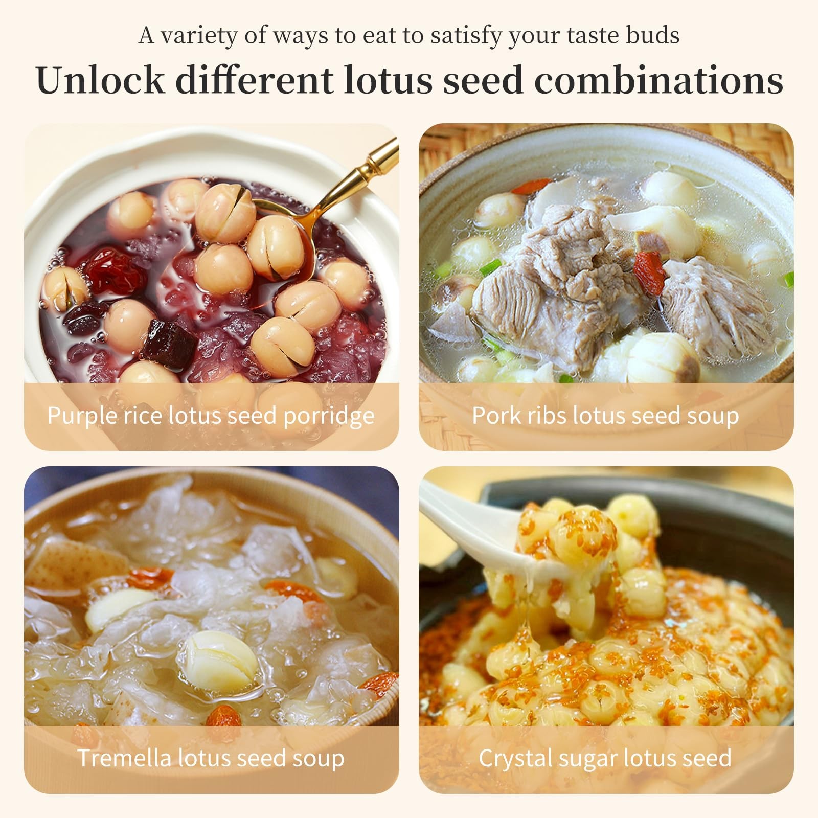Natural Lotus Seeds Dried Lotus Seed 14.1oz/400g White Lotus Seeds Core Remov…