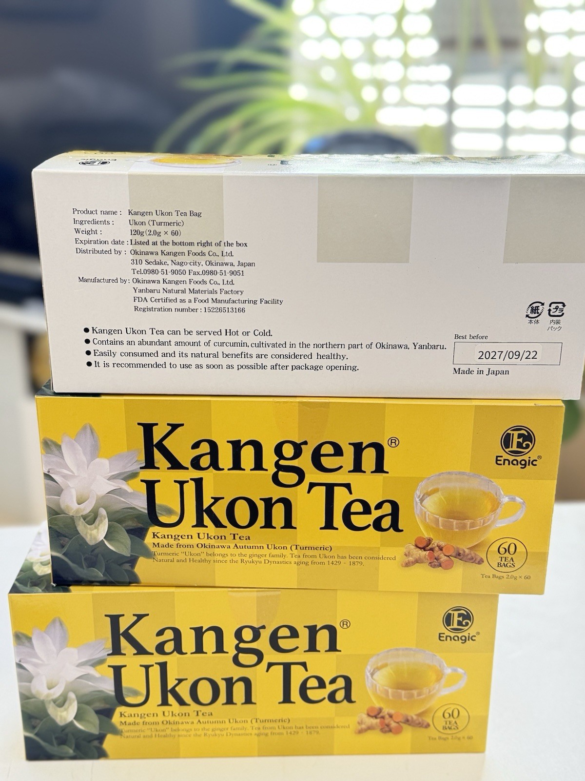 Kangen Ukon Turmeric Tea 60 Bags 100% Organic by Enagic Sealed