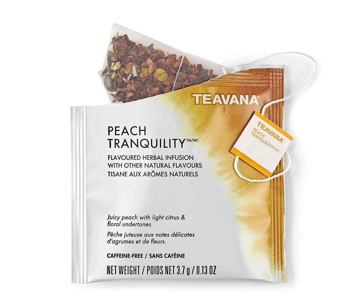 🌈 NEW! RARE 2024 STARBUCKS TEAVANA PEACH TRANQUILITY HERBAL 10 SACHETS TEA BAGS
