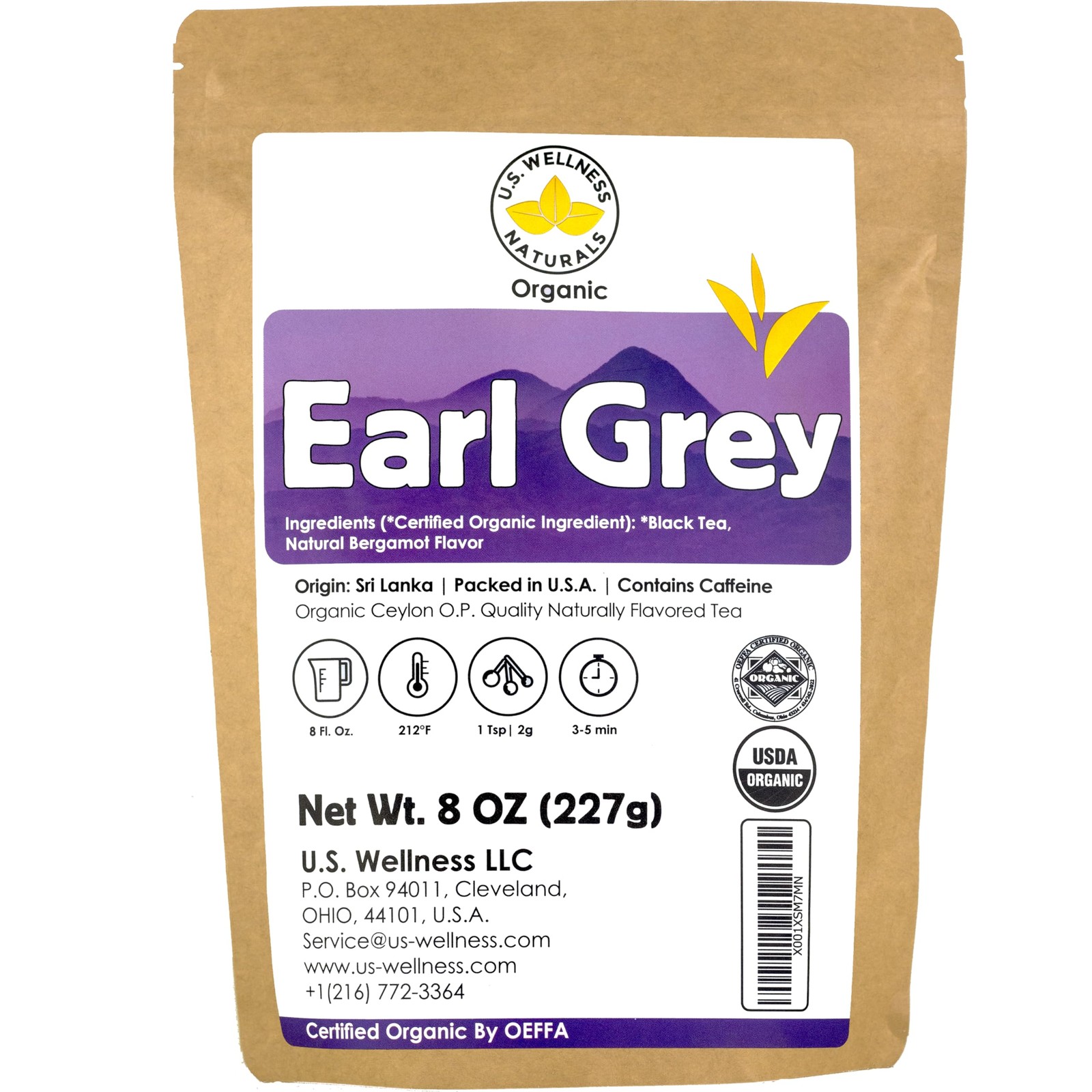 Earl Grey Tea, FLORAL & CITRUSY, Natural Bergamot Flavor Blended with ORGANIC…