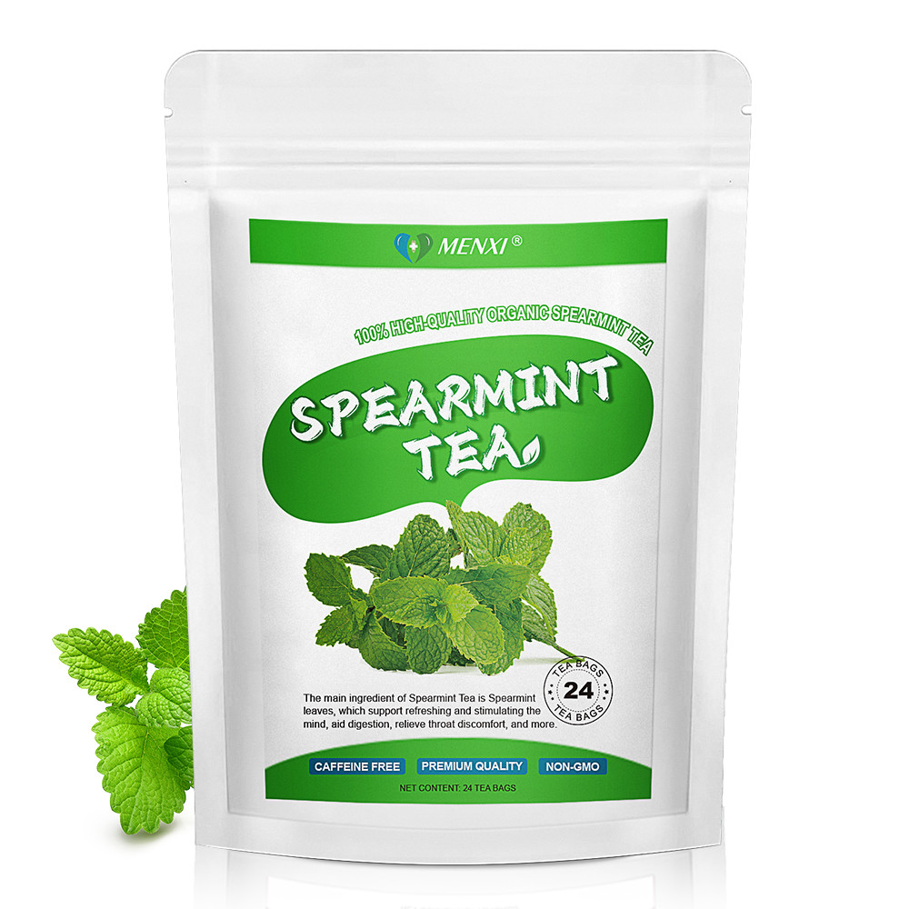 Spearmint Herbal Tea – 24 Bags – Dried Mentha Spicata Leaves – Caffeine-Free