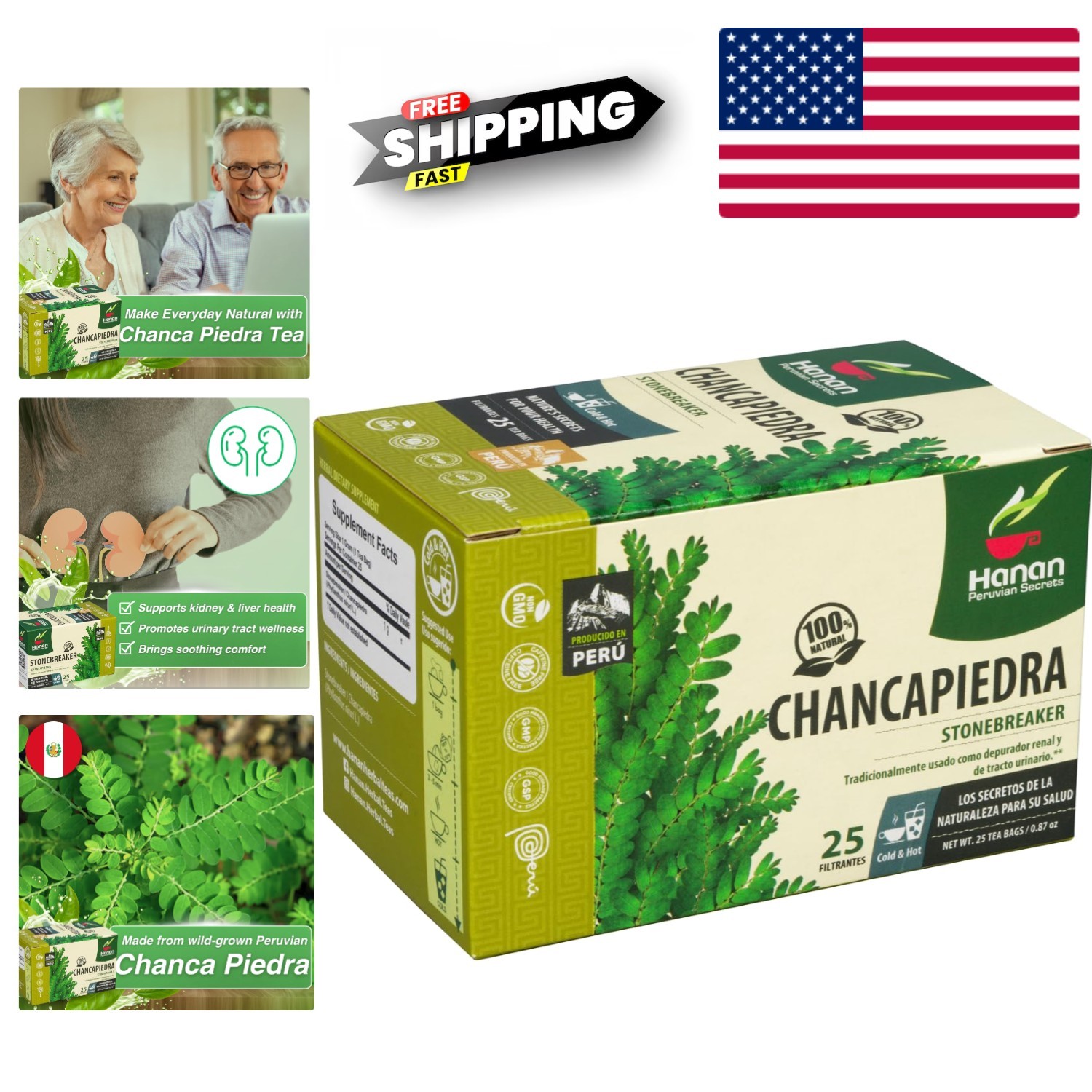 Organic Chanca Piedra Tea for Kidney Health Herbal Tea from Amazon Peru