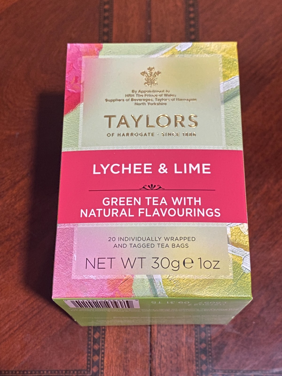 Taylors of Harrogate Tea – Lychee & Lime Green Tea – 5 20 count BB 2/2027