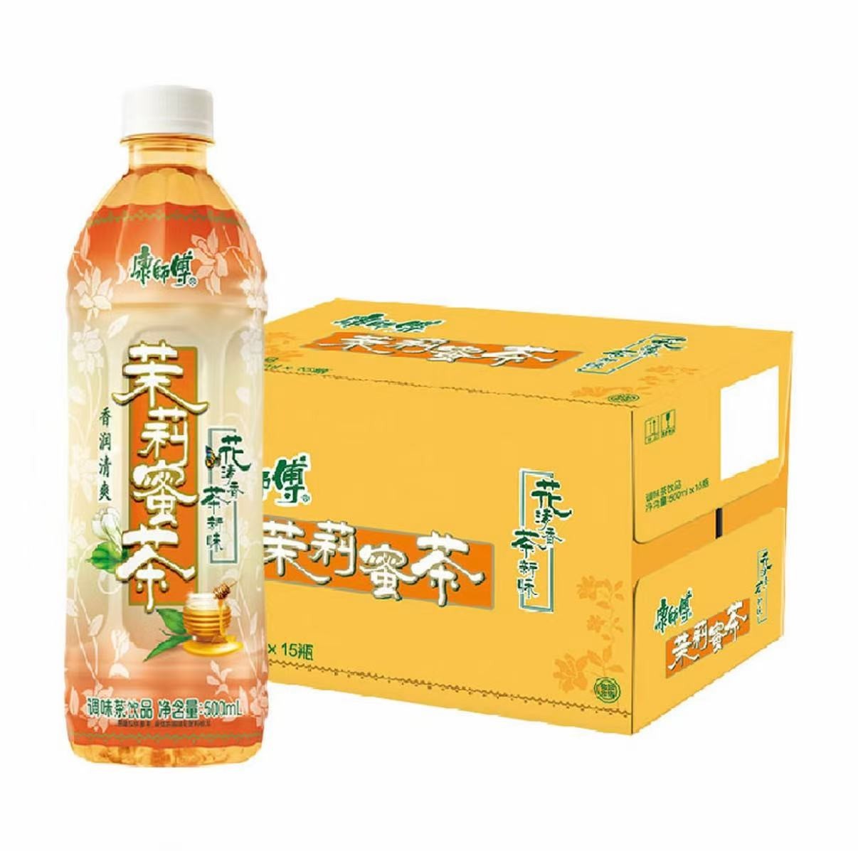 Master Kong Jasmine Honey Tea 500ml x 15 Bottles Chinese Iced Tea Kang Shifu