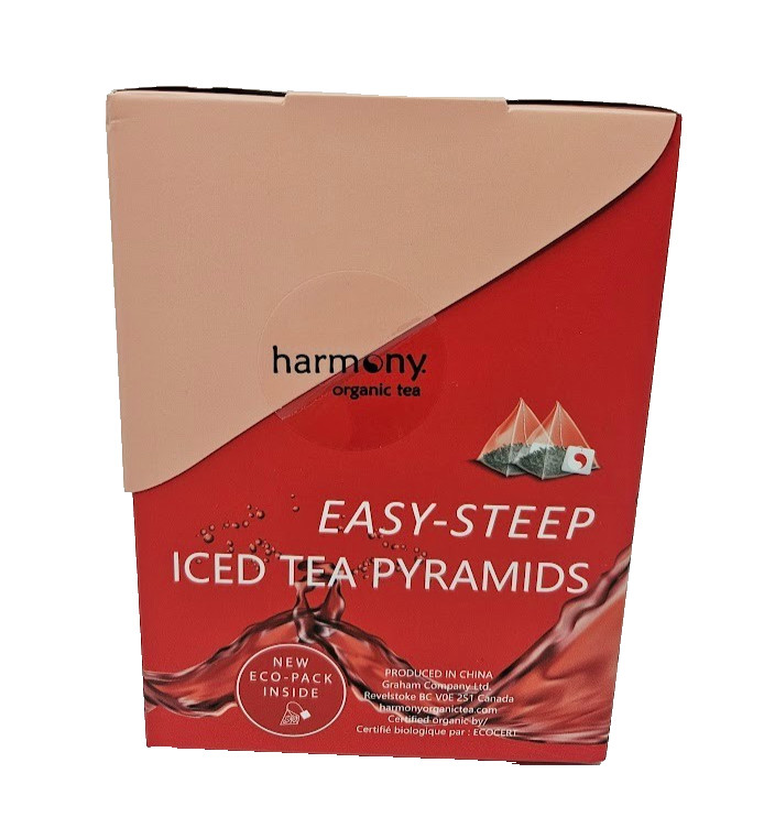 ICED TEA Cold Brew Watermelon Hibiscus Green w/ Matcha 25 Bags Harmony Organic