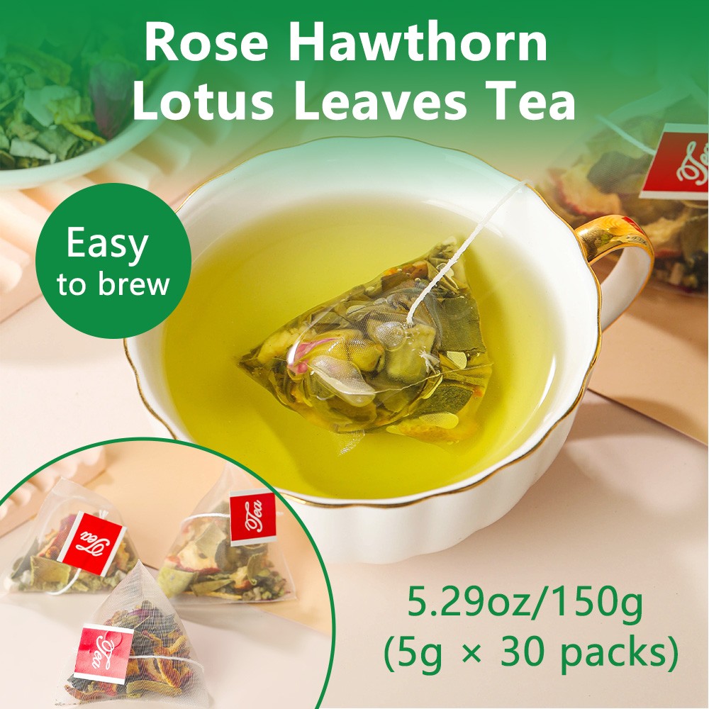 Rose Hawthorn Lotus Leaves Tea Management Healthy Body Shape 30 Packs Unisex