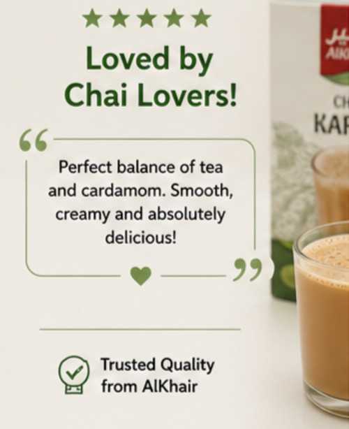 Karak Chai Tea Premix Cardamom Instant Milk Tea Sugar Free Halal 12 Sachets