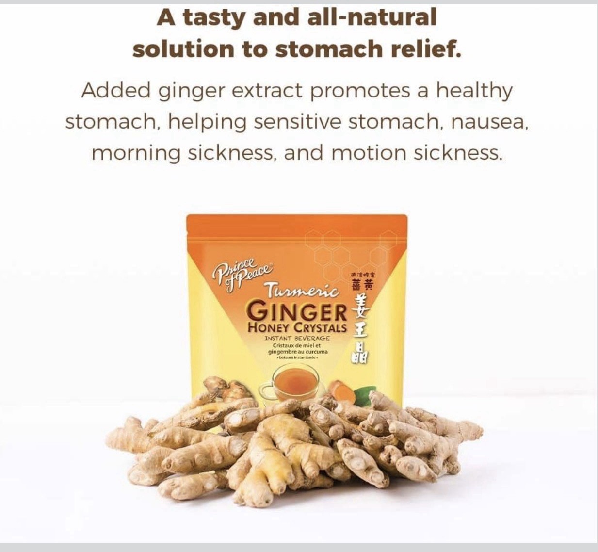 Prince of Peace Instant Ginger Honey Crystals w/Turmeric, 25 Sachets – Instant H