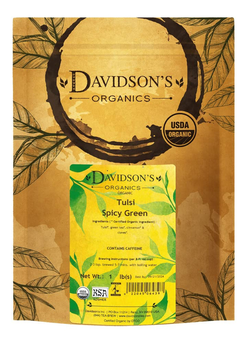 Tea Bulk, Decaf Green, 16-Ounce Bag