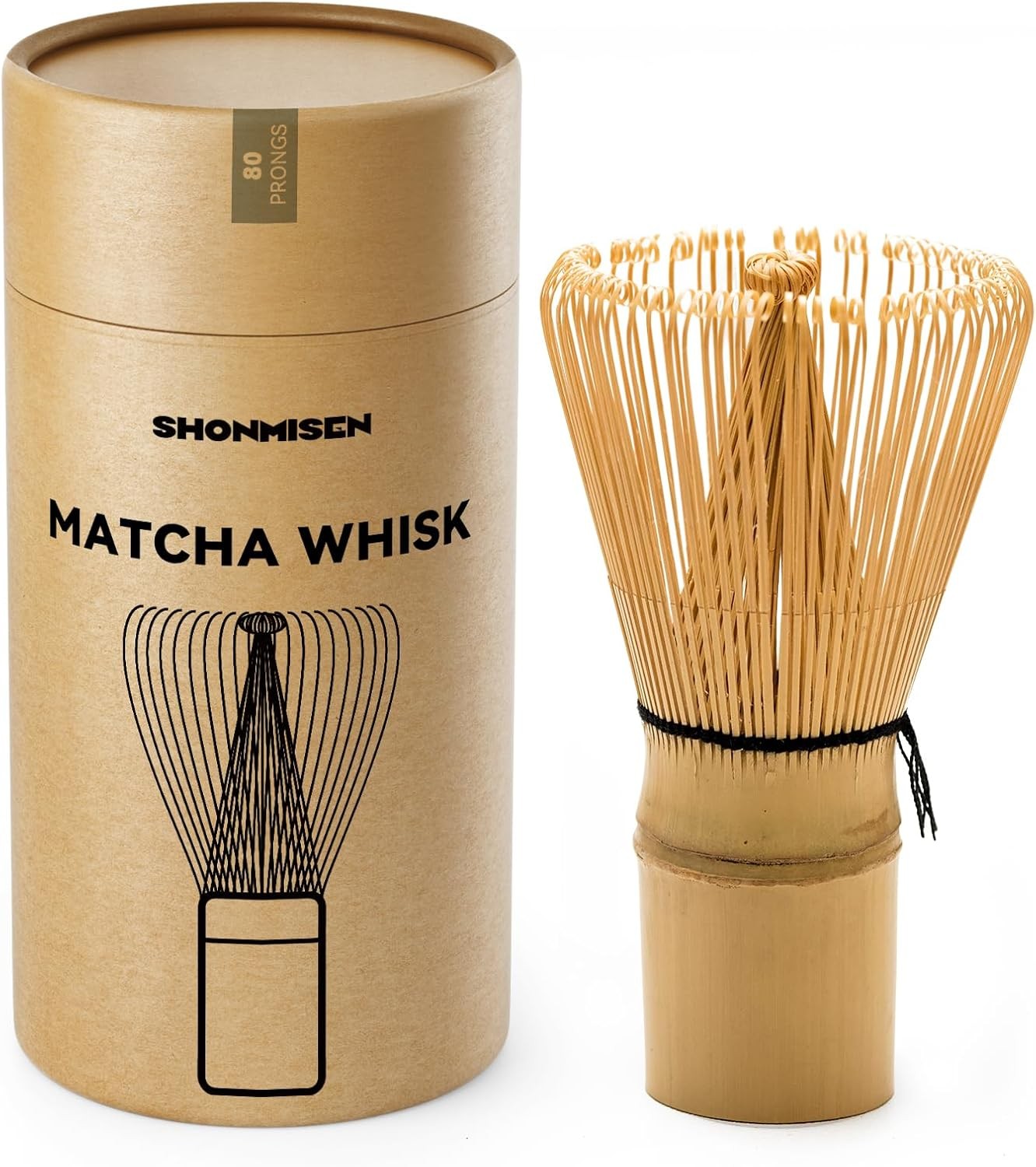 Bamboo Matcha Whisk 80/100/120 Prong Traditional Japanese Chasen Matcha Stirrer