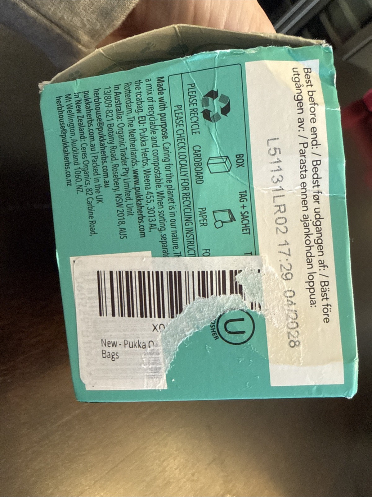 Pukka Three Fennel Delicate Finale Organic 20 Herbal Tea Sachets Expires 4/28