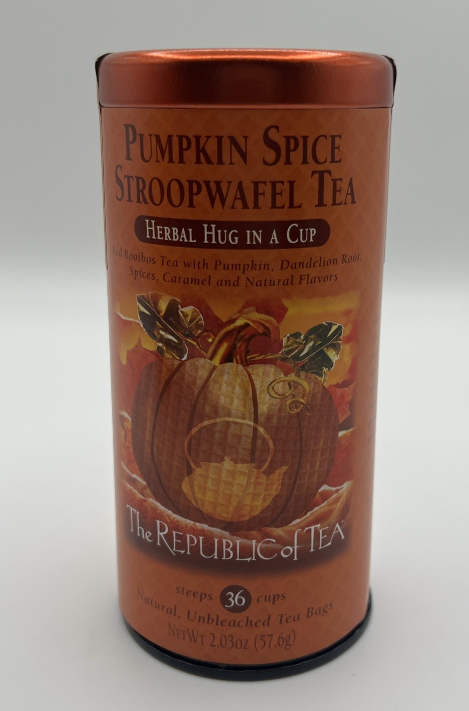 The Republic of Tea Pumpkin Spice Stroopwafel Tea – Limited Edition 36 Count