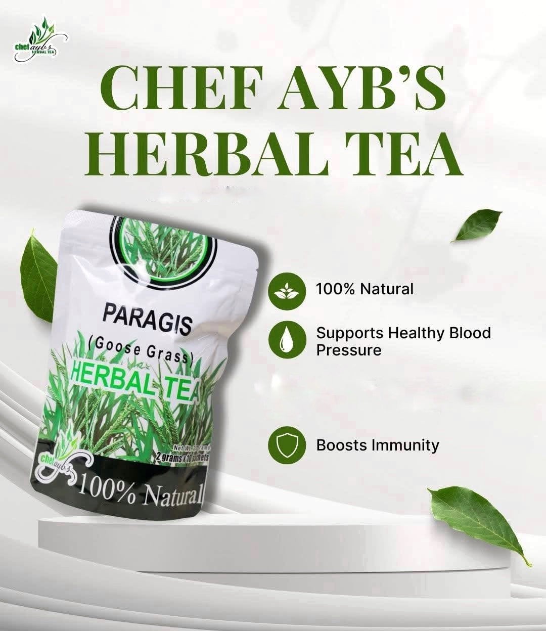Chef Ayb’s Paragis Herbal Tea 100% Natural Caffeine-Free 2g x 10 Sachets