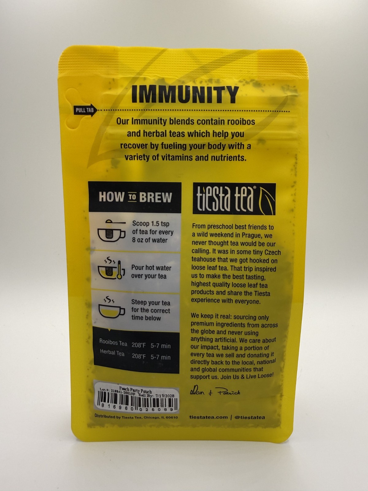 Tiesta Tea Peach Party, Loose Leaf, Peach Hibiscus Herbal Brew Immunity – New