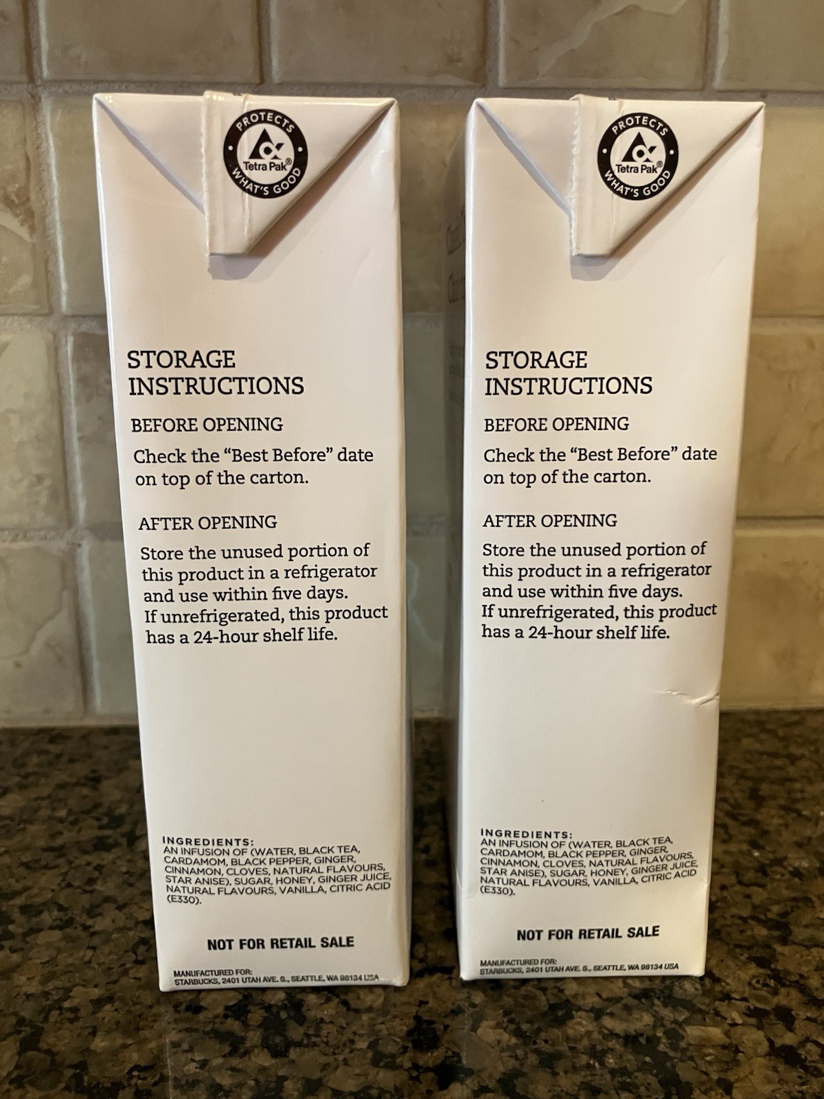 STARBUCKS DISCONTINUED Classic Chai Concentrate 2 pack (BB 08/04/2026)