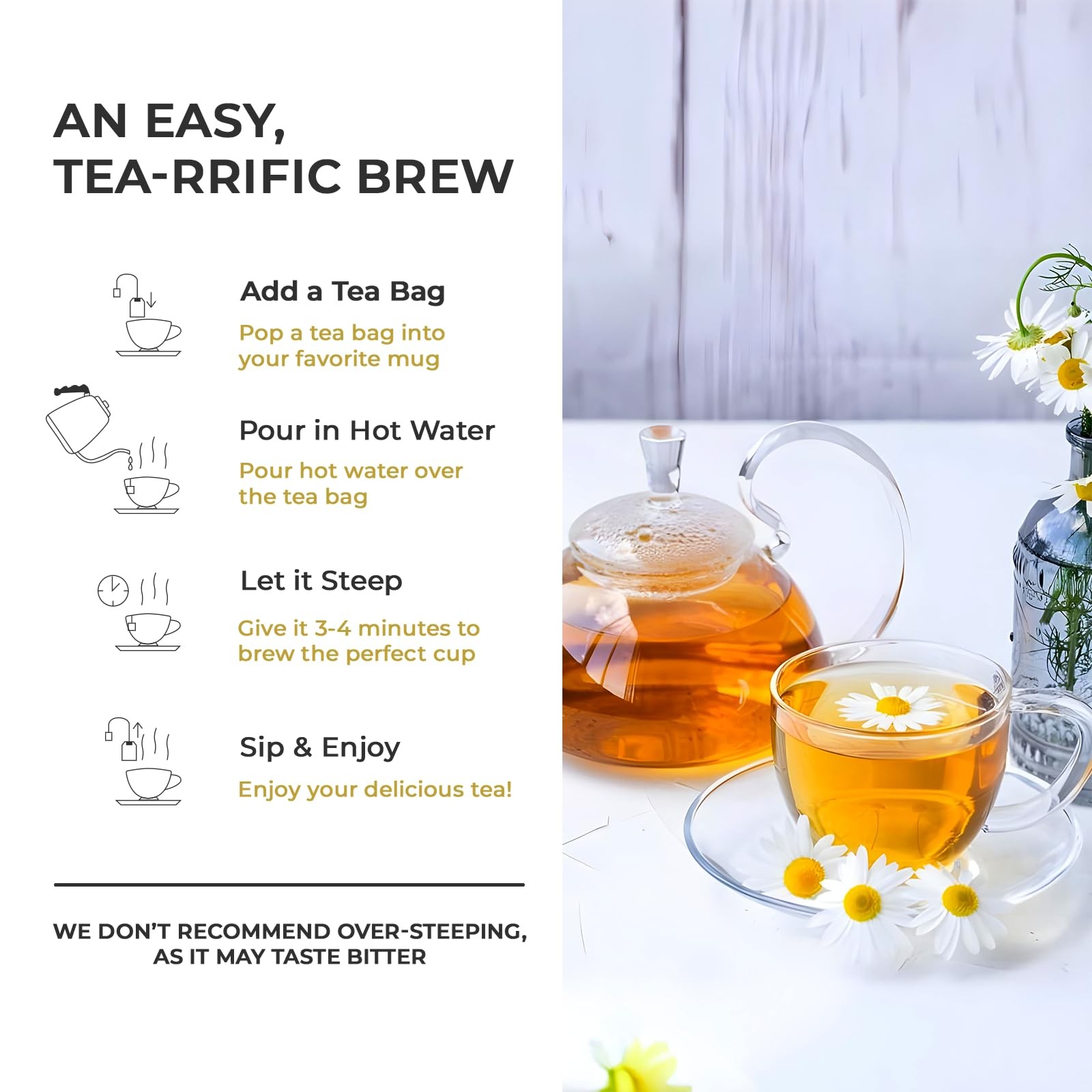 30Tb Soothing Chamomile Tea Herbal Infusion Natural Stress Relief Eco Friendly