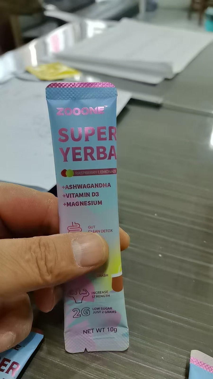 ZOOONE Super Yerba / Yerba Mate Instant Drink Powder/ RASPBERRY LEMONADE Flavor